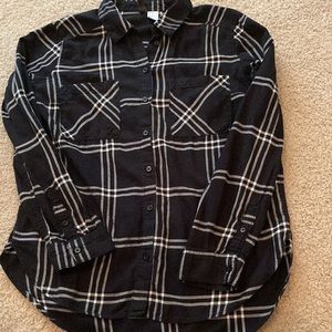 2 H&M Divided Plaid Light Weight Flannel Button Down Shirts Bundle Sz:2